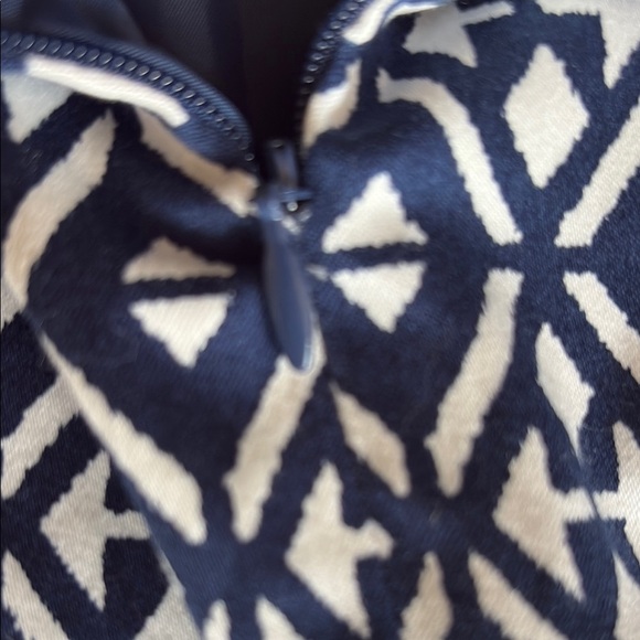 Mario Serrani Italy Navy and White Geometric Pattern Skirt - Picture 5 of 9